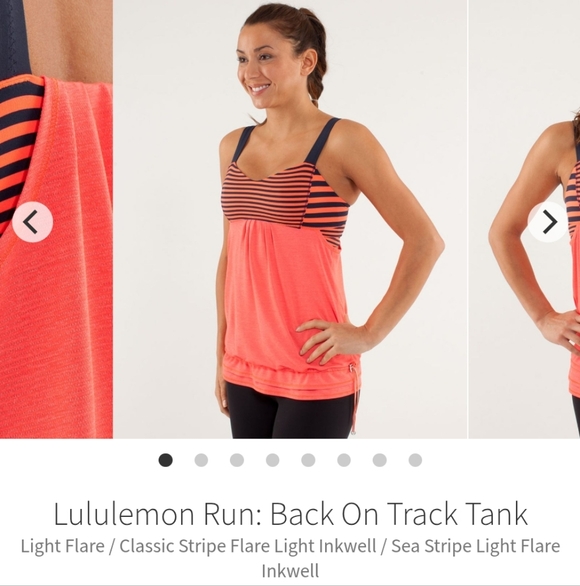 Lululemon Run Back On Track Tank Top Striped Size 6 - Picture 1 of 8